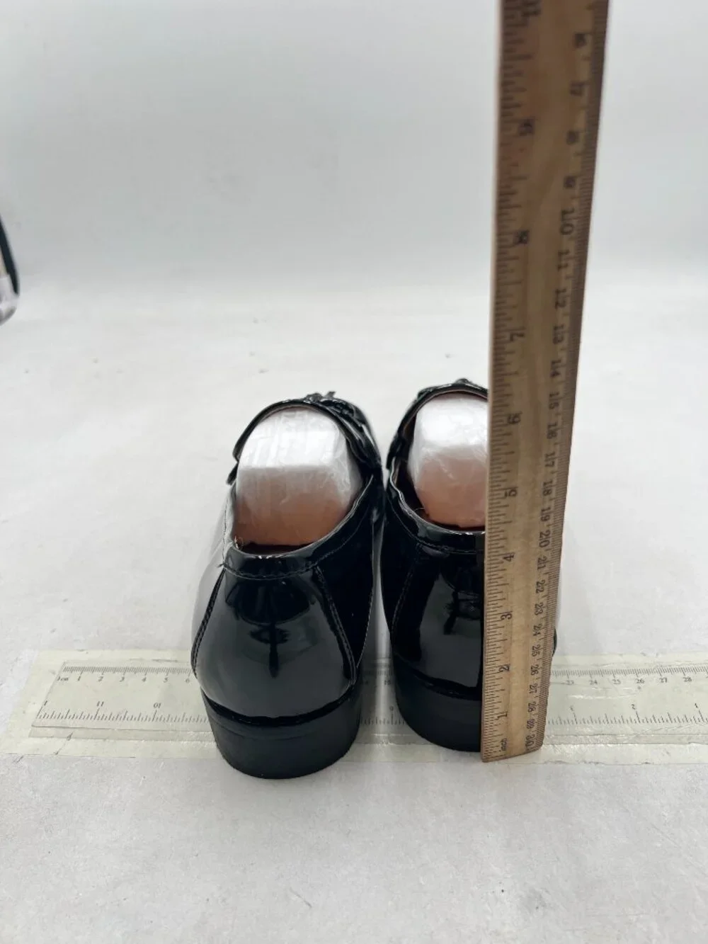 FOWT Black Men Glossy Square Toe Tassels Decor Loafers Low Heel Slip On Shoes